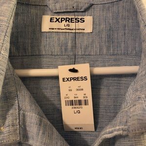 Express Shirts - NWT Express Men’s Linen/Ctn LS Shirt Express Shirts - NWT Express Men’s Linen/Ctn LS Shirt